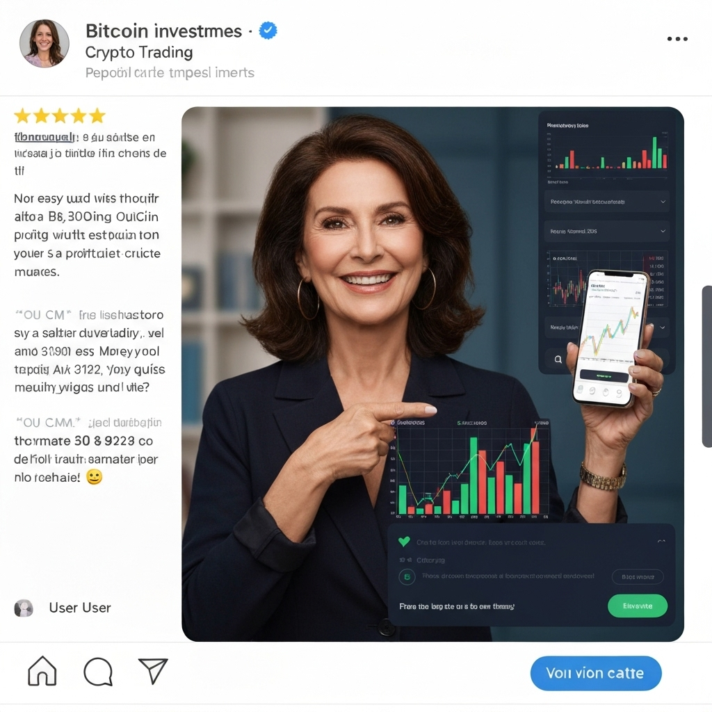 Exemple d'image deepfake utilisée dans une arnaque crypto